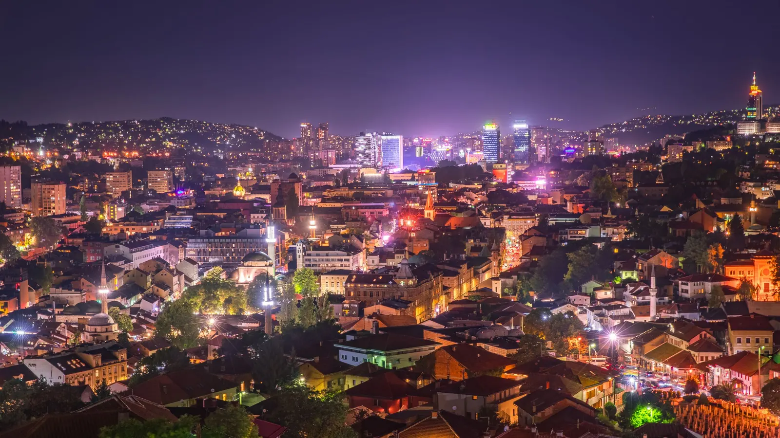 Sarajevo at night