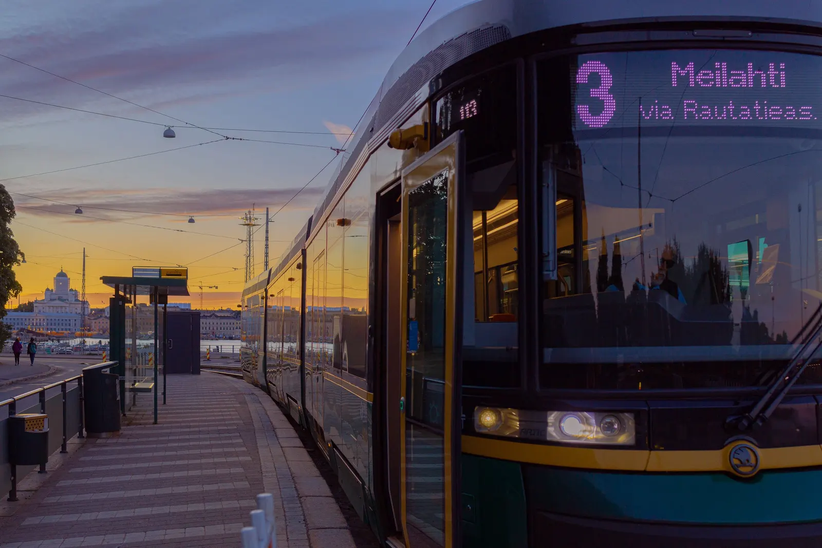 A tram in Helsinki