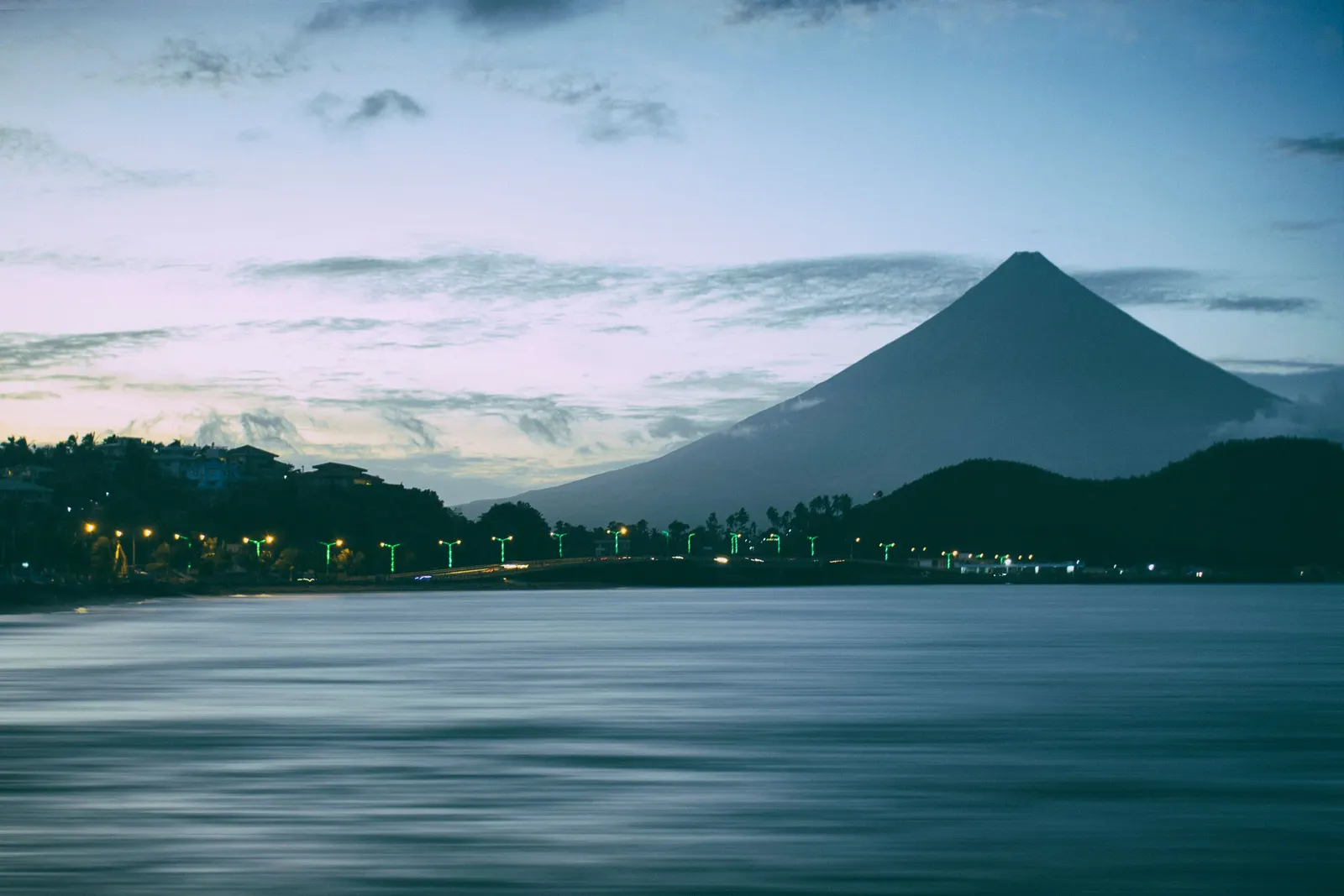 Mayon at dusk